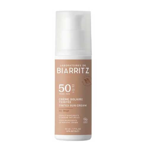 Crema facial con color beige SPF50 Laboratoires de Biarritz (50 ml)